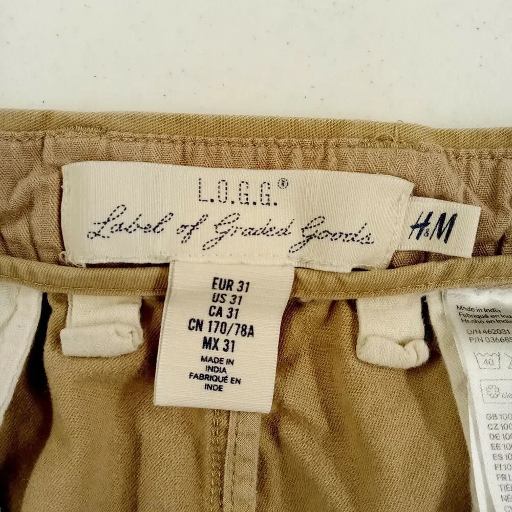 L.O.G.G. Shorts Womens 31 Waist Khaki‎ Chino